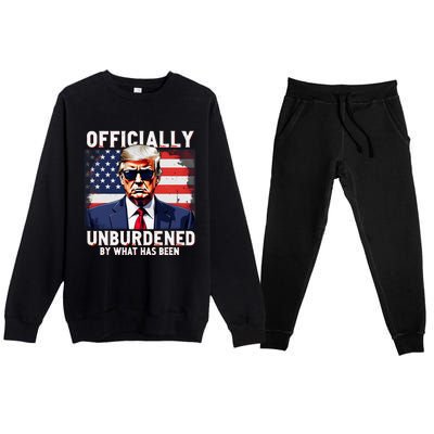 Unburdened By What Has Been Trump Victory Premium Crewneck Sweatsuit Set