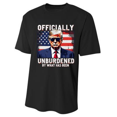 Unburdened By What Has Been Trump Victory Performance Sprint T-Shirt