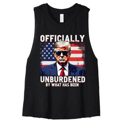 Unburdened By What Has Been Trump Victory Women's Racerback Cropped Tank