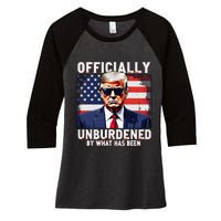 Unburdened By What Has Been Trump Victory Women's Tri-Blend 3/4-Sleeve Raglan Shirt