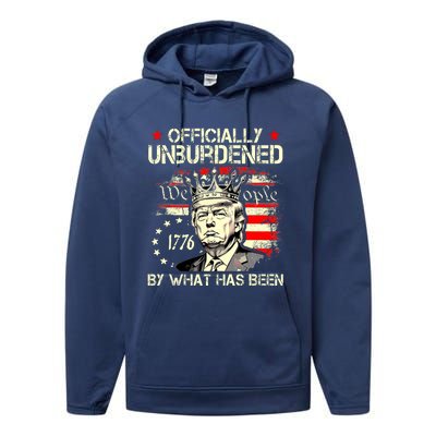 Unburdened By What Has Been Trump Victory Performance Fleece Hoodie