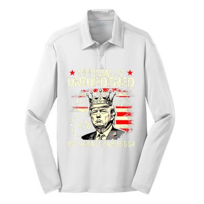 Unburdened By What Has Been Trump Victory Silk Touch Performance Long Sleeve Polo