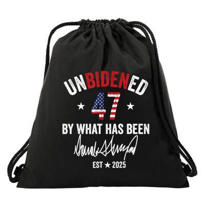 Unbidened By What Has Been Drawstring Bag