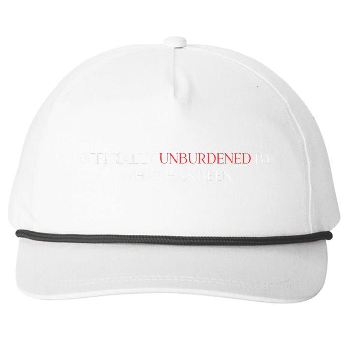 Unburdened By What Has Been Trump Victory 2024 Snapback Five-Panel Rope Hat