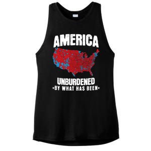 Unburdened By What Has Been Election Political Map Trump 47 Ladies PosiCharge Tri-Blend Wicking Tank