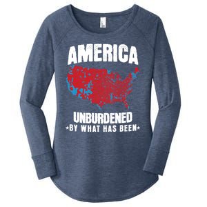 Unburdened By What Has Been Election Political Map Trump 47 Women's Perfect Tri Tunic Long Sleeve Shirt