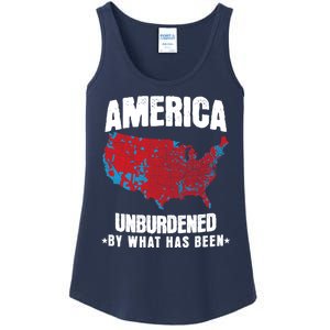 Unburdened By What Has Been Election Political Map Trump 47 Ladies Essential Tank