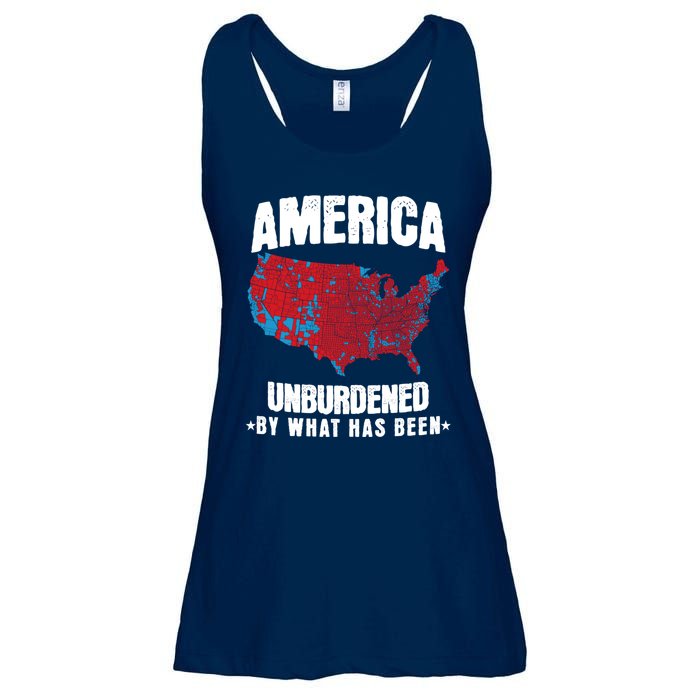 Unburdened By What Has Been Election Political Map Trump 47 Ladies Essential Flowy Tank