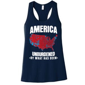 Unburdened By What Has Been Election Political Map Trump 47 Women's Racerback Tank