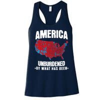 Unburdened By What Has Been Election Political Map Trump 47 Women's Racerback Tank