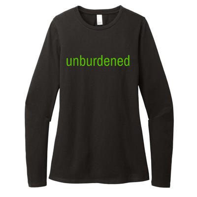 Unburdened By What Has Been Funny Lime Green Womens CVC Long Sleeve Shirt