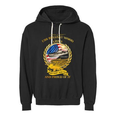 Uss Belleau Wood (Lha3) 19782005 Garment-Dyed Fleece Hoodie