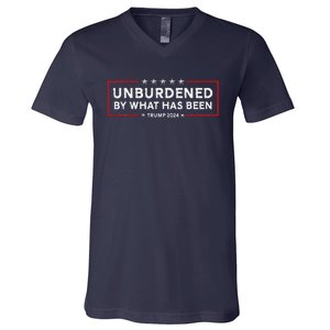 Unburdened By What Has Been 2024 Funny America U.S Quote V-Neck T-Shirt