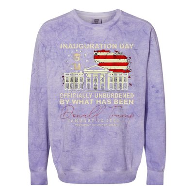 Unburdened By What Has Been Trump Victory Colorblast Crewneck Sweatshirt