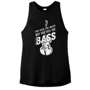 Upright Bass You Hear The Music Double Bass Fiddle Ladies PosiCharge Tri-Blend Wicking Tank