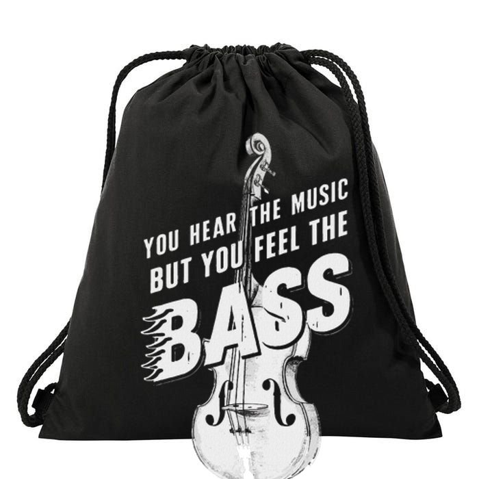 Upright Bass You Hear The Music Double Bass Fiddle Drawstring Bag