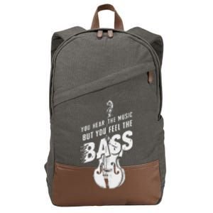 Upright Bass You Hear The Music Double Bass Fiddle Cotton Canvas Backpack