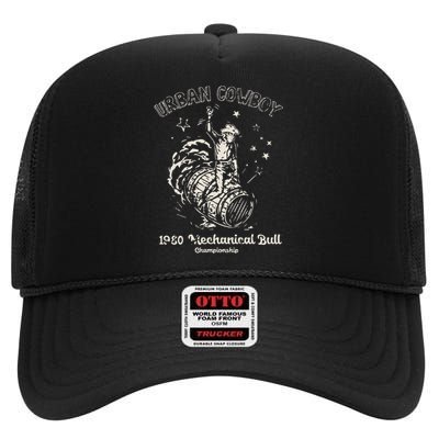 Urban Cowboy 1980S Mechanical Bull High Crown Mesh Back Trucker Hat