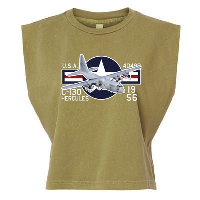 USAF C 130 Hercules Aircraft Garment-Dyed Women's Muscle Tee