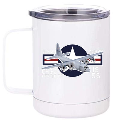 USAF C 130 Hercules Aircraft 12 oz Stainless Steel Tumbler Cup