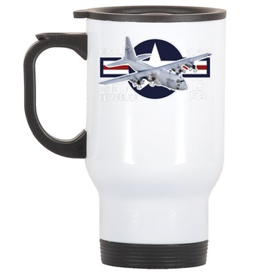 USAF C 130 Hercules Aircraft Stainless Steel Travel Mug