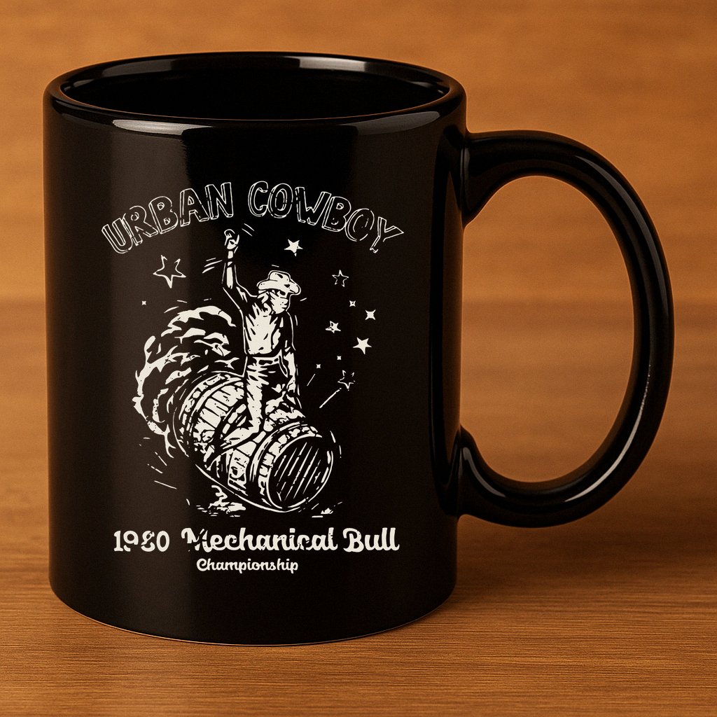 Urban Cowboy 1980S Mechanical Bull 11oz C Handle Ceramic Mug