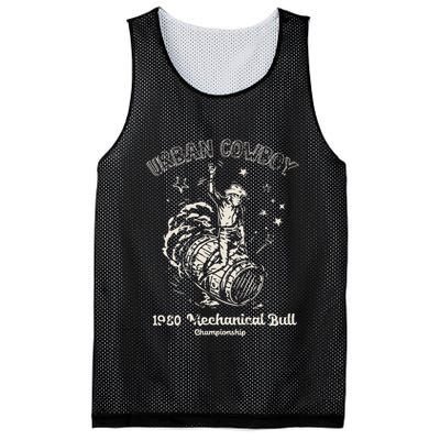 Urban Cowboy 1980S Mechanical Bull Mesh Reversible Basketball Jersey Tank