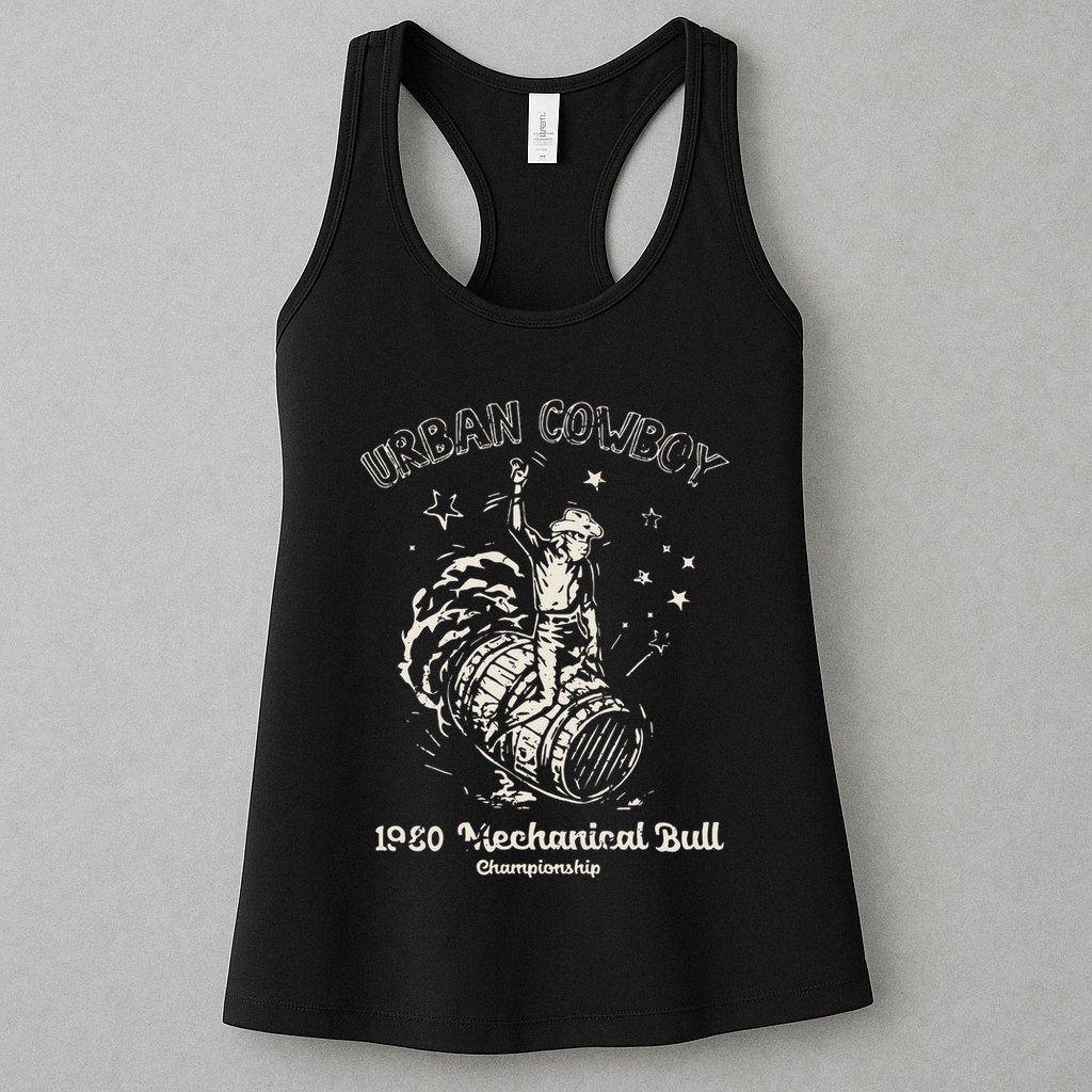 Urban Cowboy 1980S Mechanical Bull Womens Tank Top