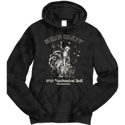 Urban Cowboy 1980S Mechanical Bull Tie Dye Hoodie