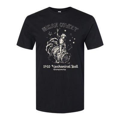 Urban Cowboy 1980S Mechanical Bull Softstyle CVC T-Shirt