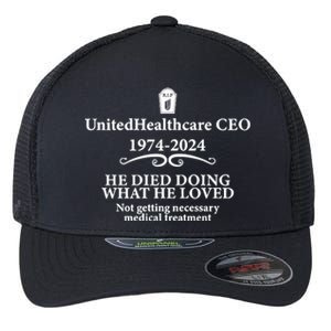 Unitedhealthcare Ceo 1974 2024 He Died Doing What He Loved Flexfit Unipanel Trucker Cap