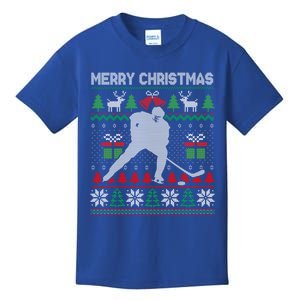 Ugly Christmas 2020 Hockey Player Santa Tree Xmas Costume Gift Kids T-Shirt