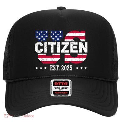Us Citizenship 2025 Decoration American New Usa Citizen High Crown Mesh Back Trucker Hat