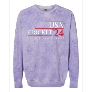 Usa Cricket 24 Make Cricket American Again Colorblast Crewneck Sweatshirt