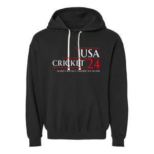 Usa Cricket 24 Make Cricket American Again Garment-Dyed Fleece Hoodie