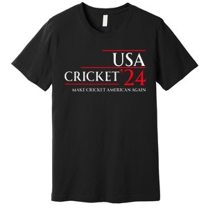 Usa Cricket 24 Make Cricket American Again Premium T-Shirt