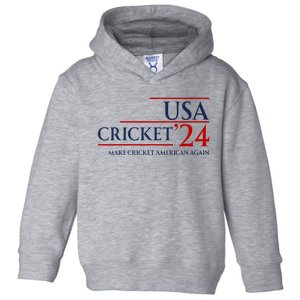 Usa Cricket 24 Make Cricket American Again Toddler Hoodie