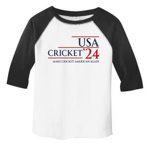 Usa Cricket 24 Make Cricket American Again Toddler Fine Jersey T-Shirt