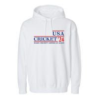 Usa Cricket 24 Make Cricket American Again Garment-Dyed Fleece Hoodie