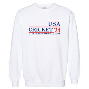 Usa Cricket 24 Make Cricket American Again Garment-Dyed Sweatshirt