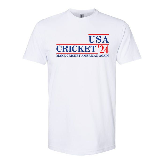 Usa Cricket 24 Make Cricket American Again Softstyle CVC T-Shirt