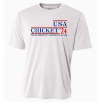 Usa Cricket 24 Make Cricket American Again Cooling Performance Crew T-Shirt