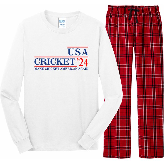 Usa Cricket 24 Make Cricket American Again Long Sleeve Pajama Set