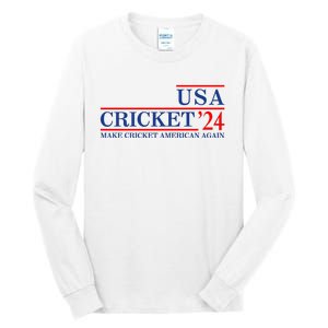 Usa Cricket 24 Make Cricket American Again Tall Long Sleeve T-Shirt