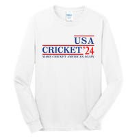 Usa Cricket 24 Make Cricket American Again Tall Long Sleeve T-Shirt