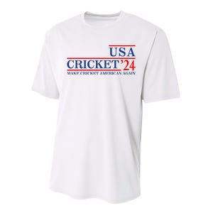 Usa Cricket 24 Make Cricket American Again Performance Sprint T-Shirt