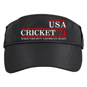 Usa Cricket 24 Make Cricket American Again Funny Cricket Player Cricket Usa Team Adult Drive Performance Visor