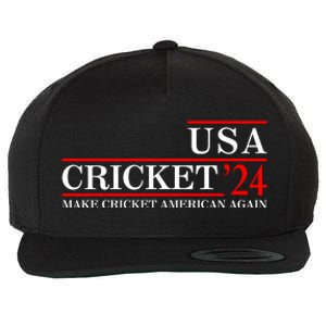 Usa Cricket 24 Make Cricket American Again Funny Cricket Player Cricket Usa Team Wool Snapback Cap