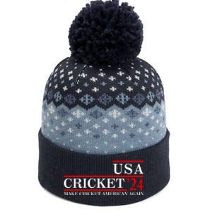 Usa Cricket 24 Make Cricket American Again Funny Cricket Player Cricket Usa Team The Baniff Cuffed Pom Beanie