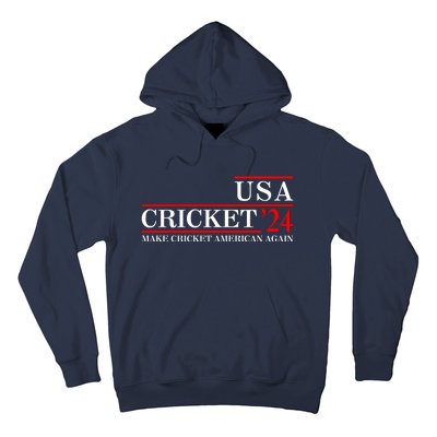 Usa Cricket 24 Make Cricket American Again Funny Cricket Player Cricket Usa Team Hoodie